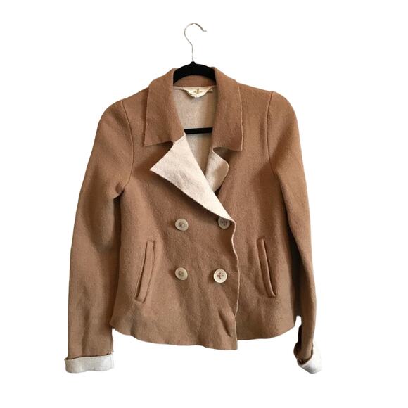 Anthropologie S blazer wool business casual work preppy light academia classic - Picture 1 of 11